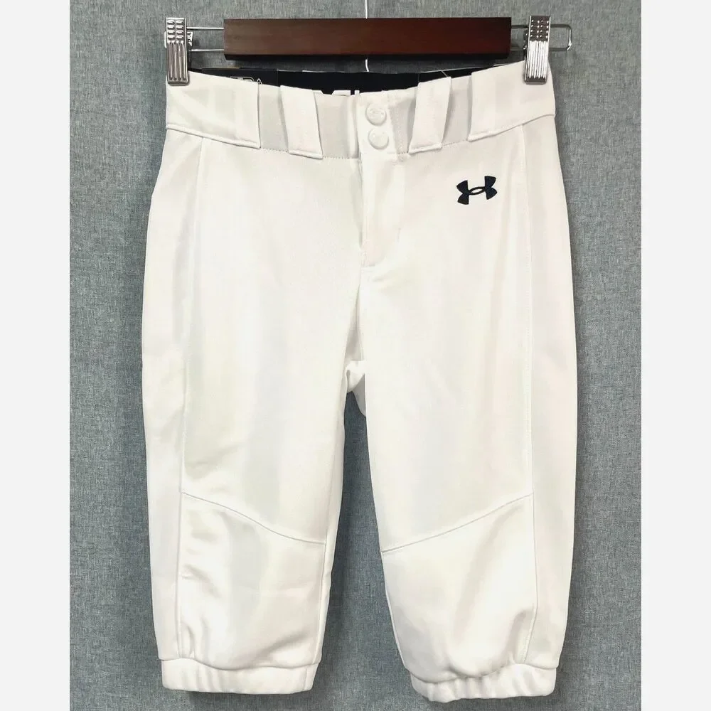 Under Armour Youth Baseball Softball Pants YS White Cropped Uniform NWT